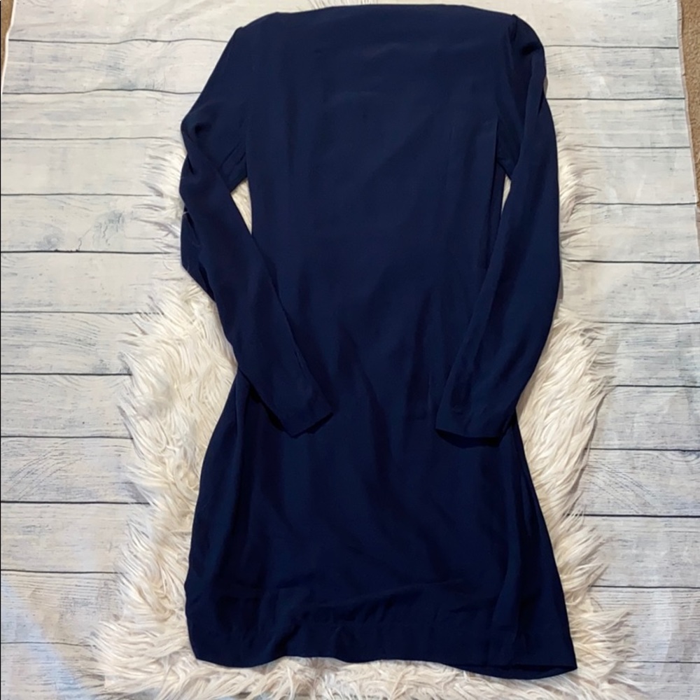 SOLD! Maje Renie Crepe Navy Wrap Dress M NWT - Picture 7 of 9